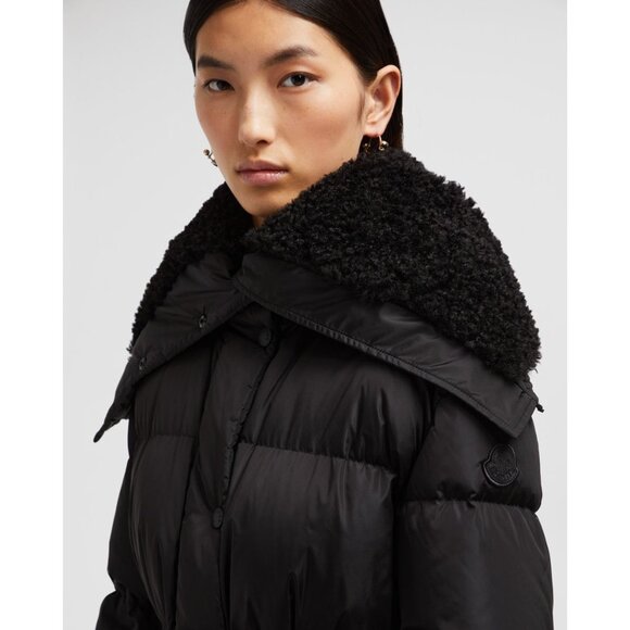 BNWT MONCLER $3,100 Women's Black Bruneaux Long Down Jacket Size 0 XS - Picture 2 of 16